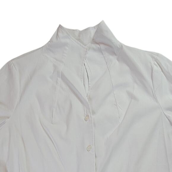 Zac & Rachel Long Sleeve White Button Front Blouse Women's L NWT - Picture 3 of 6